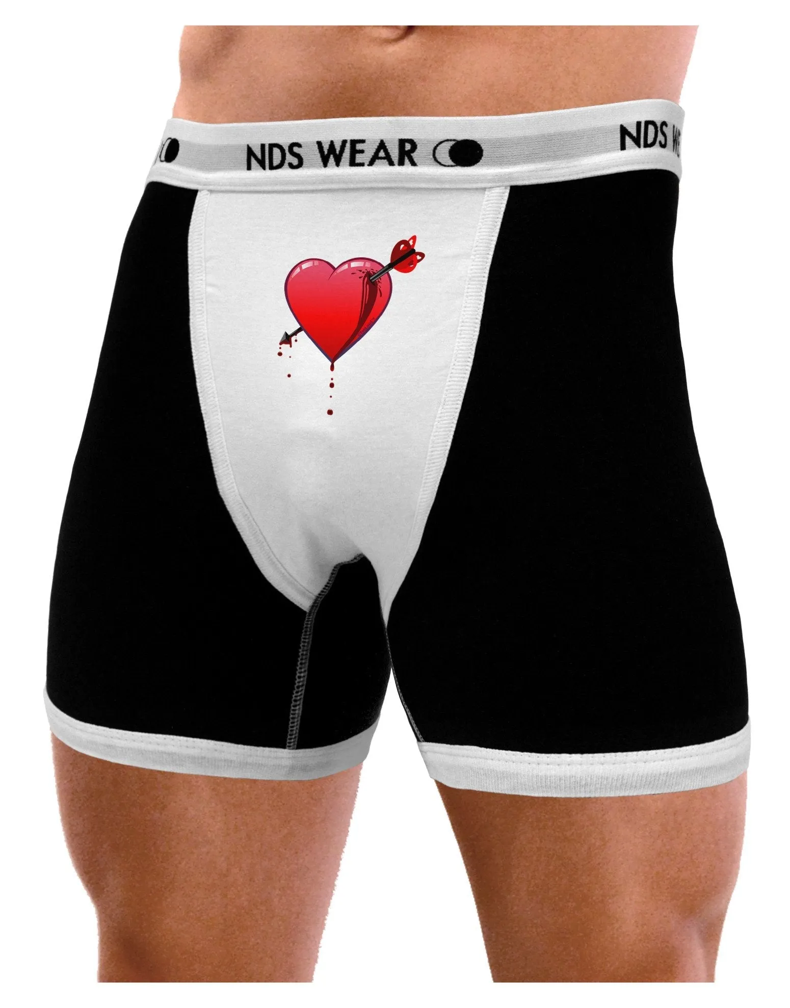 Shot Through the Heart Bleeding Mens Boxer Brief Underwear by NDS Wear