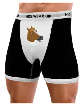 Silly Cartoon Horse Head Mens Boxer Brief Underwear