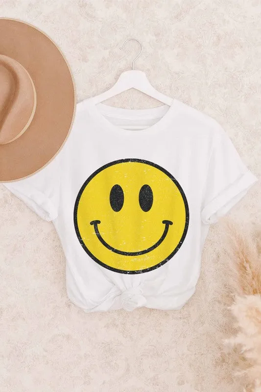 SMILEY GRAPHIC TEE PLUS SIZE