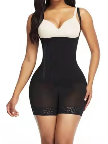 TEEK - Mid-thigh Bodysuit Shapewear with Zipper