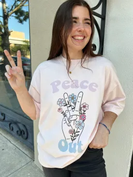 The Peace Out Oversized Graphic T-Shirt