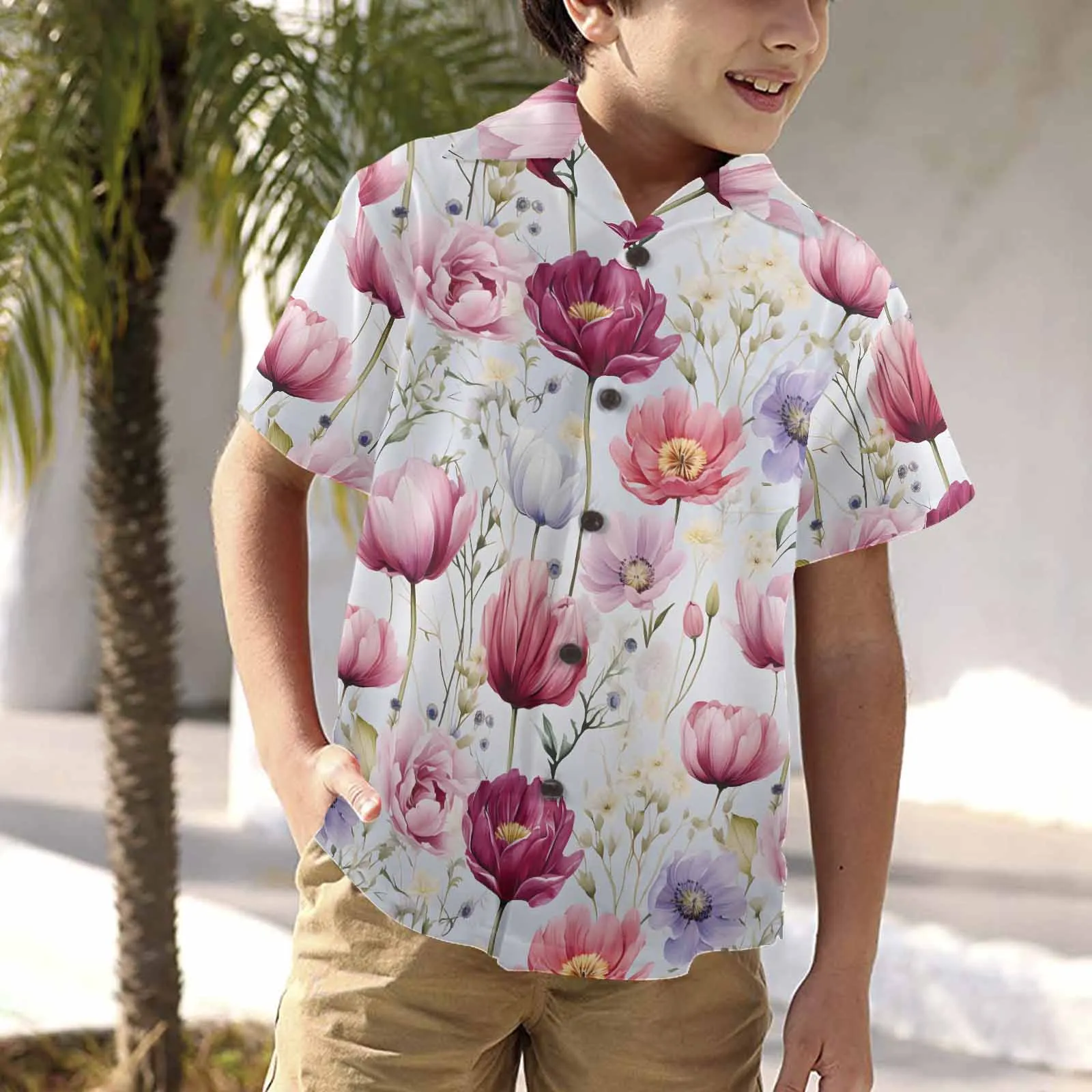 Wildflowers  Little Boys Hawaiian Shirt