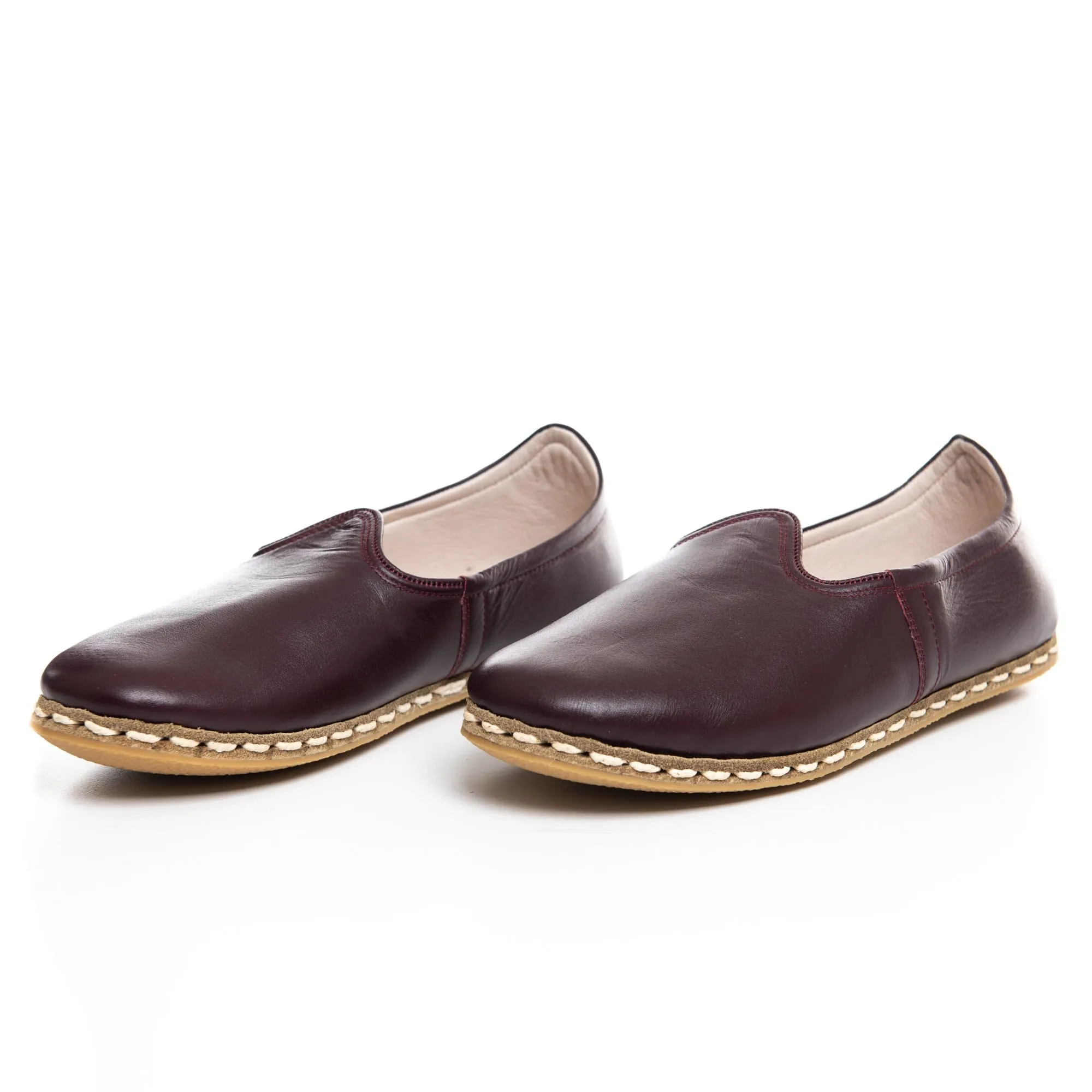 Women's Maroon Slip On Shoes