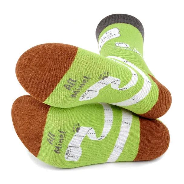 *Women's "Cats & Toilet Paper" Novelty Socks