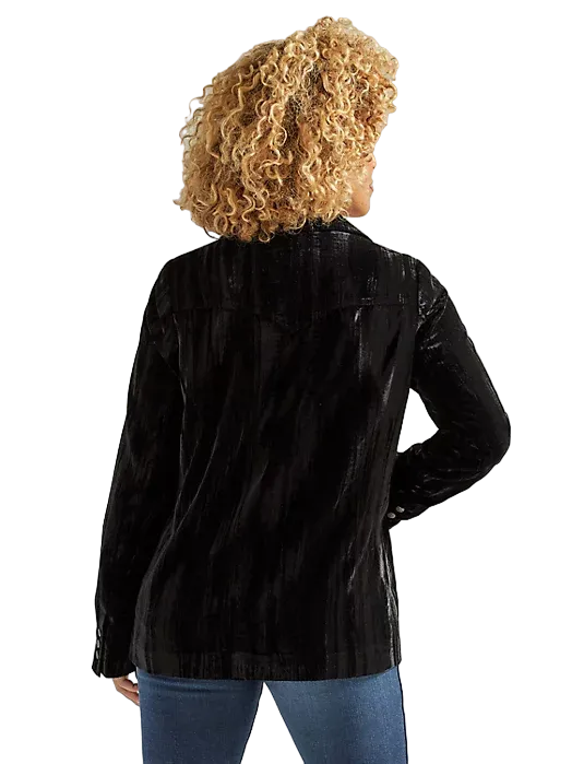 Wrangler Women's Retro Velvet Black Jackets